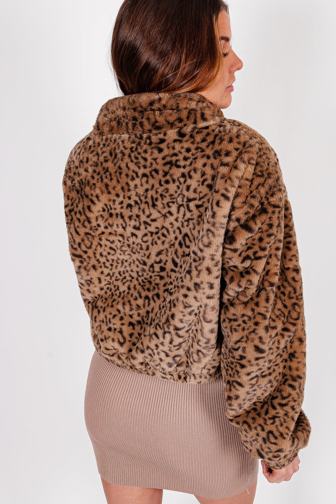 Wild Thang Faux Fur Leopard Pullover Jacket