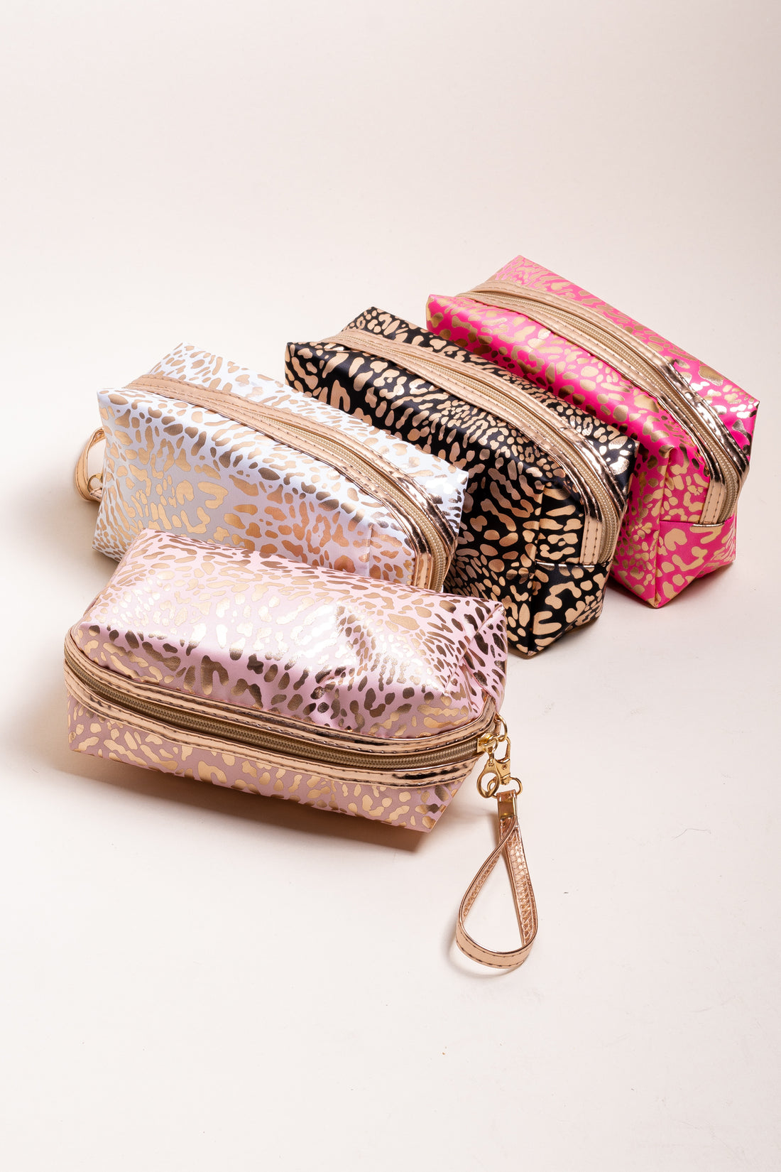 Lucky you Print Metallic Cosmetic Bag (Pink) - Truelynn Clothing Company
