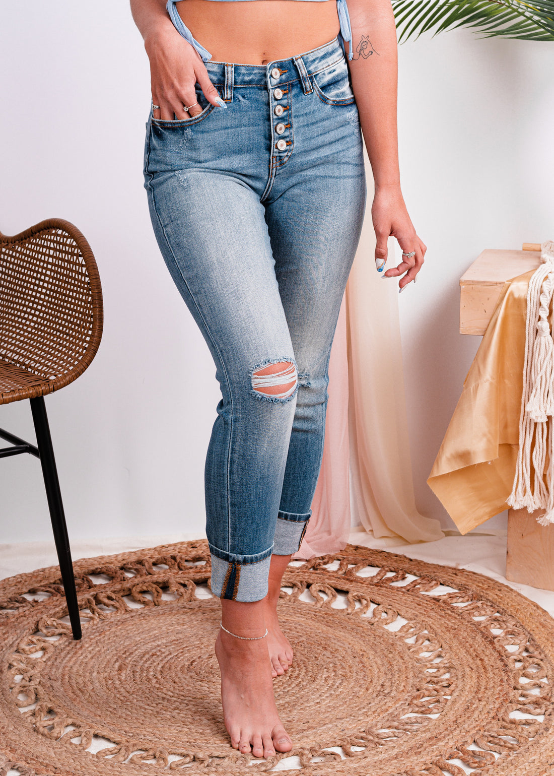 Sienna High Rise Kancan Denims - Truelynn Clothing Company