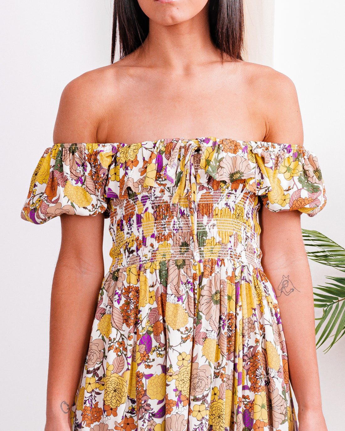 Simply Crushing Off The Shoulder Floral Mini Dress - Truelynn Clothing Company