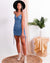 Just My Type Ruched Knit Dress- Peri Blue - Truelynn Clothing Company