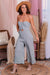 Desiree  Pocketed Striped Jumpsuit