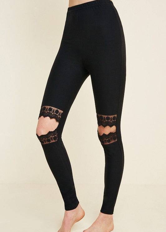 New Rules Lace Cut-Out Leggings