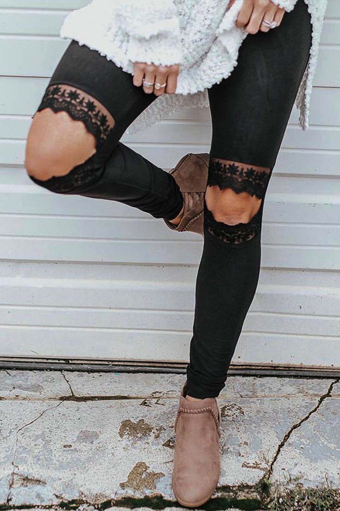 New Rules Lace Cut-Out Leggings